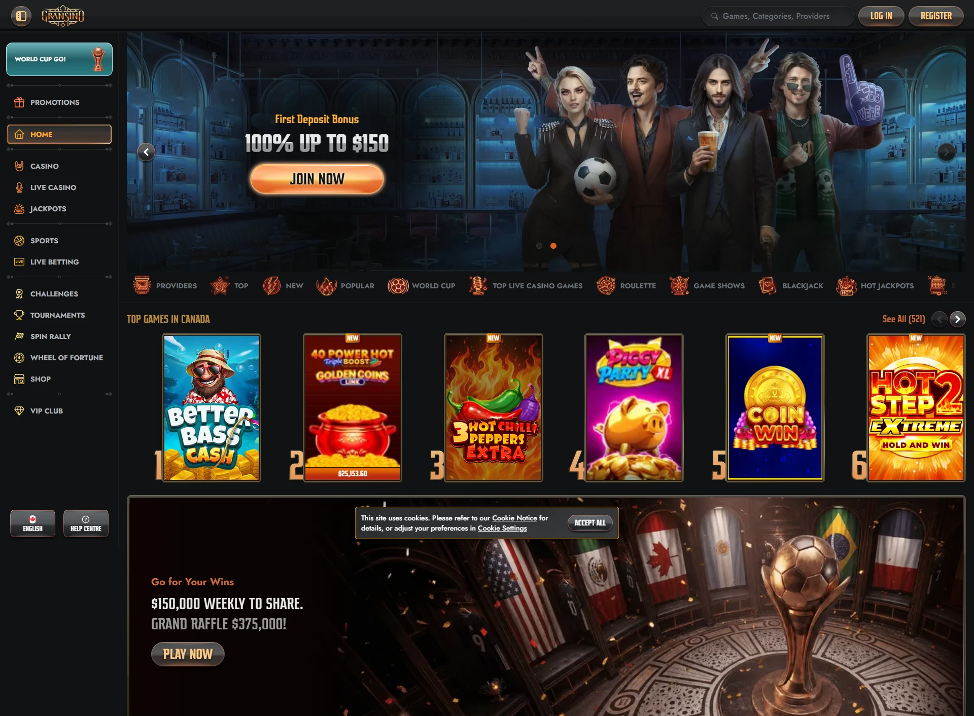 Gransino Casino επίσημη αρχική σελίδα