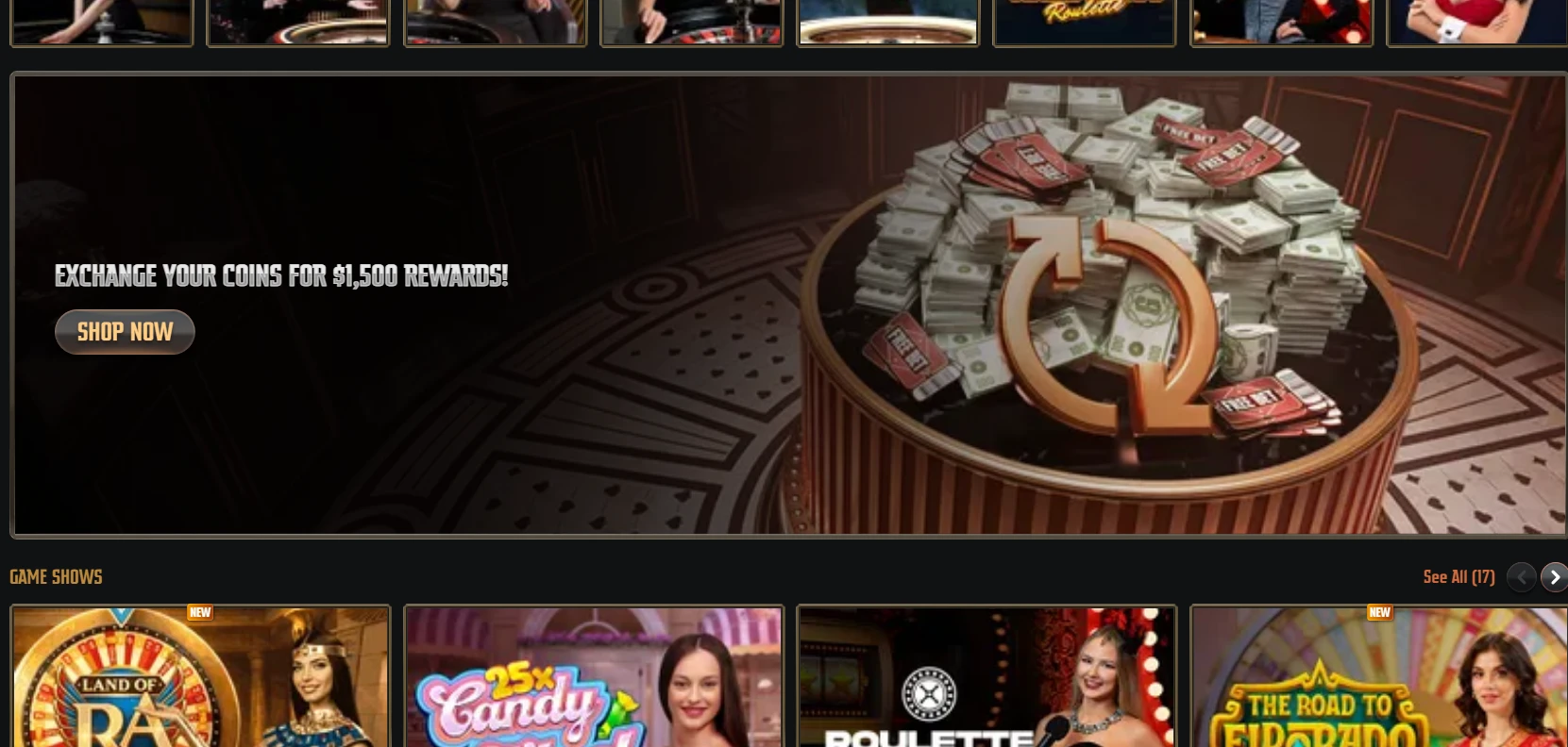 Gransino Casino τμήμα live dealer